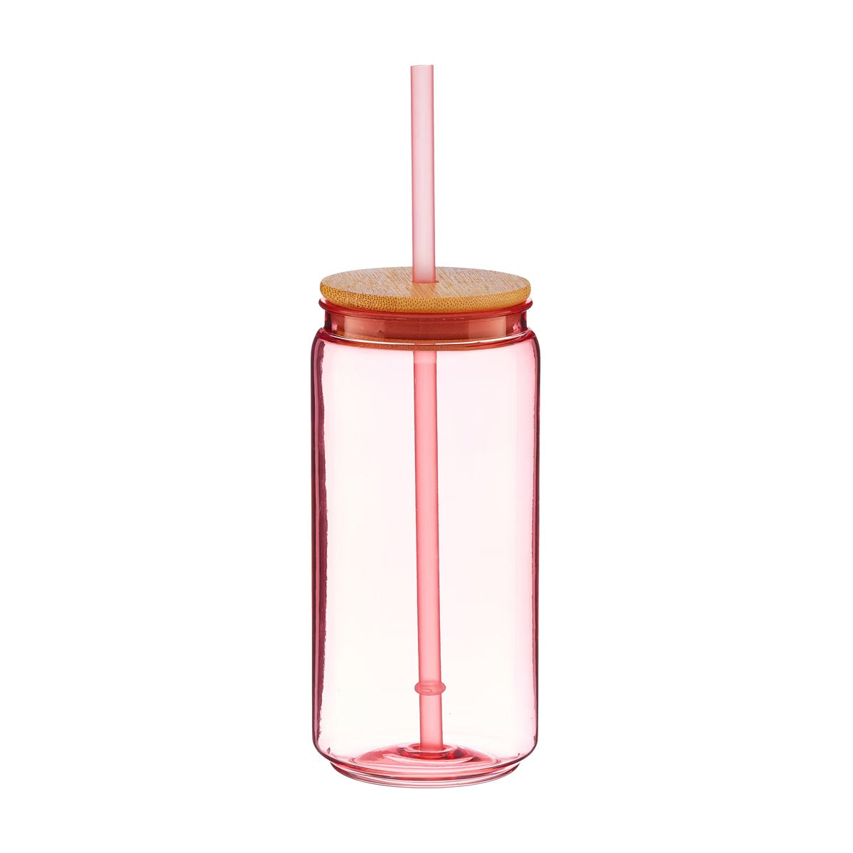 Plastic cups with straws
