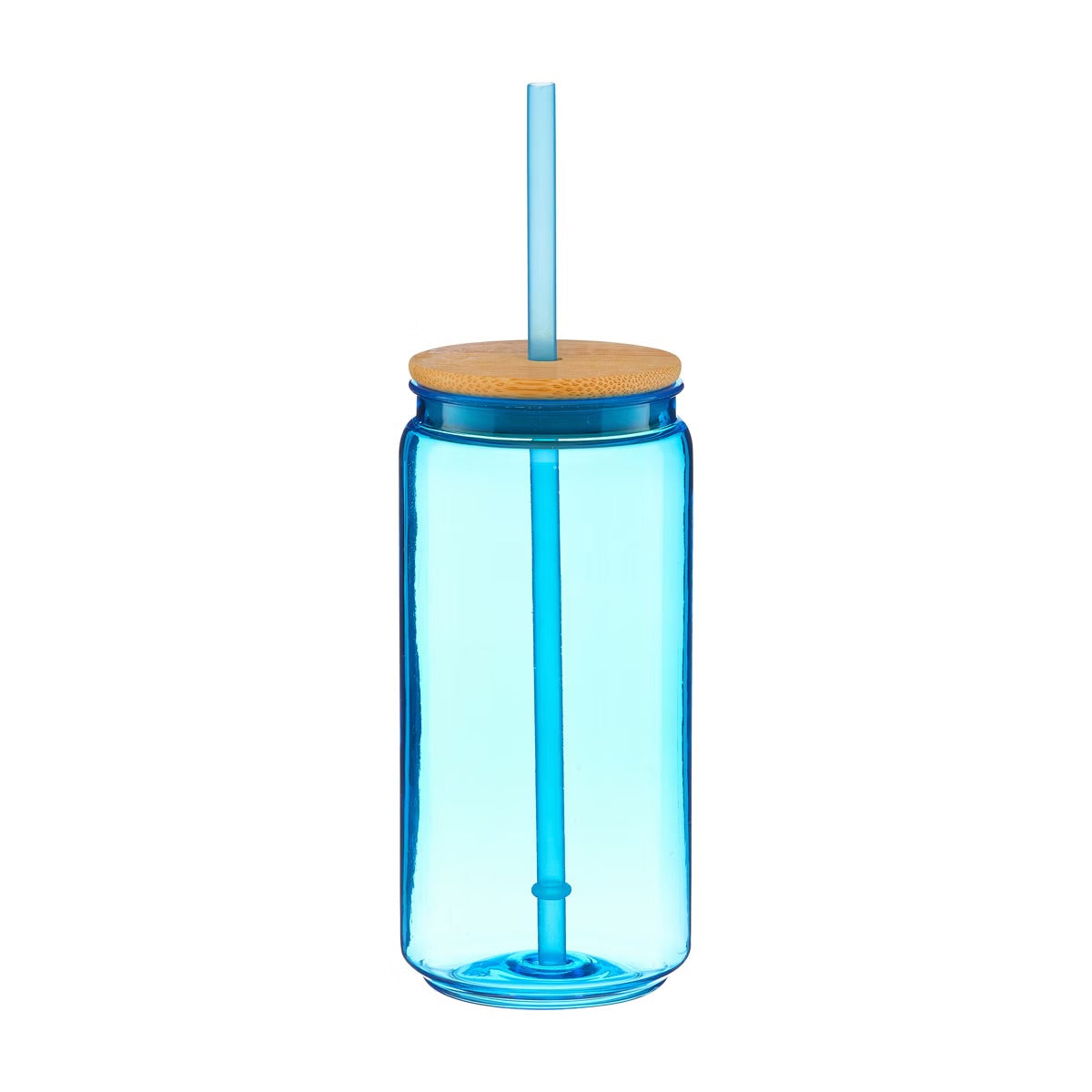Plastic cups with straws